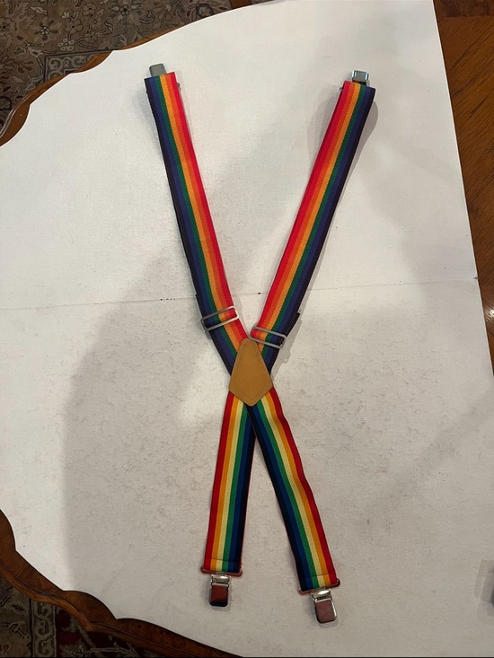 Vintage Other - Vintage Striped Rainbow wide Suspenders. Adjustable. So cool!